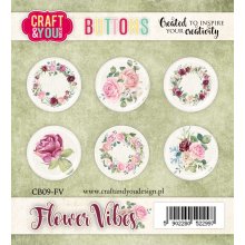 CB09-FV Button set - Flower Vibes