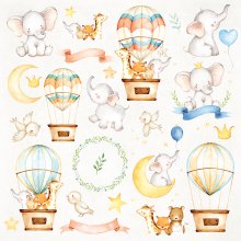 CP-BA07 One-sided paper-elements-Craft & You Design 30.5x30.5 Baby Adventure