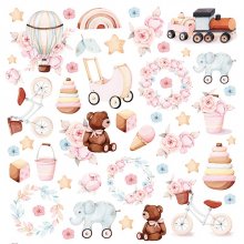 CP-BT08 Elements for self-cutting out 12x12" BABY TOYS 08 ( 10 pcs )