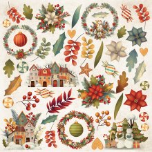 CP-CC07 One-sided paper-elements-Craft & You Design 30.5x30.5 COLORS of CHRISTMAS 07