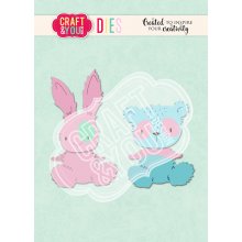 CW112 CUT DIES - teady bear and rabbit - Craft&You Design
